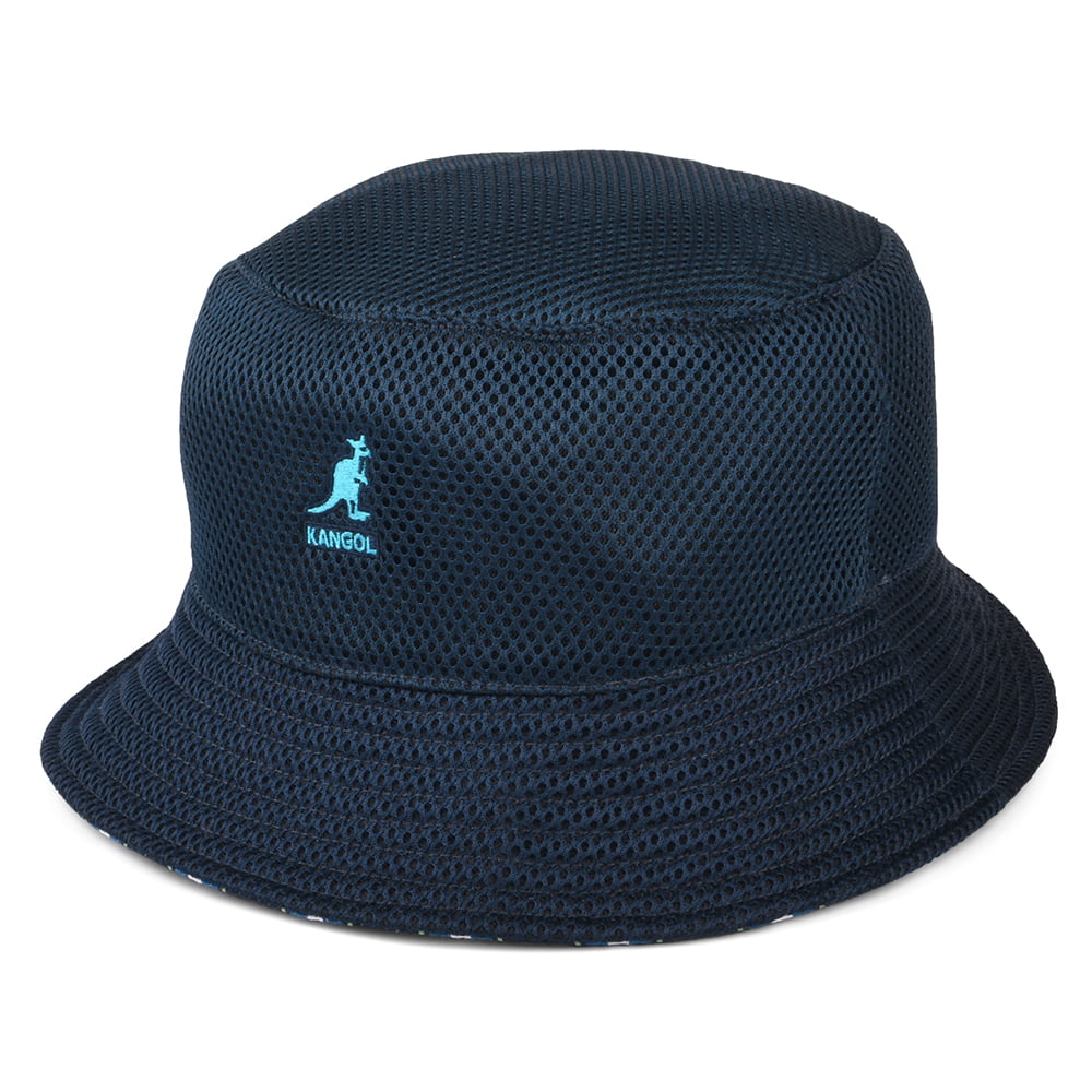 Chapeau Bob Réversible à Motif Double Special bleu marine KANGOL