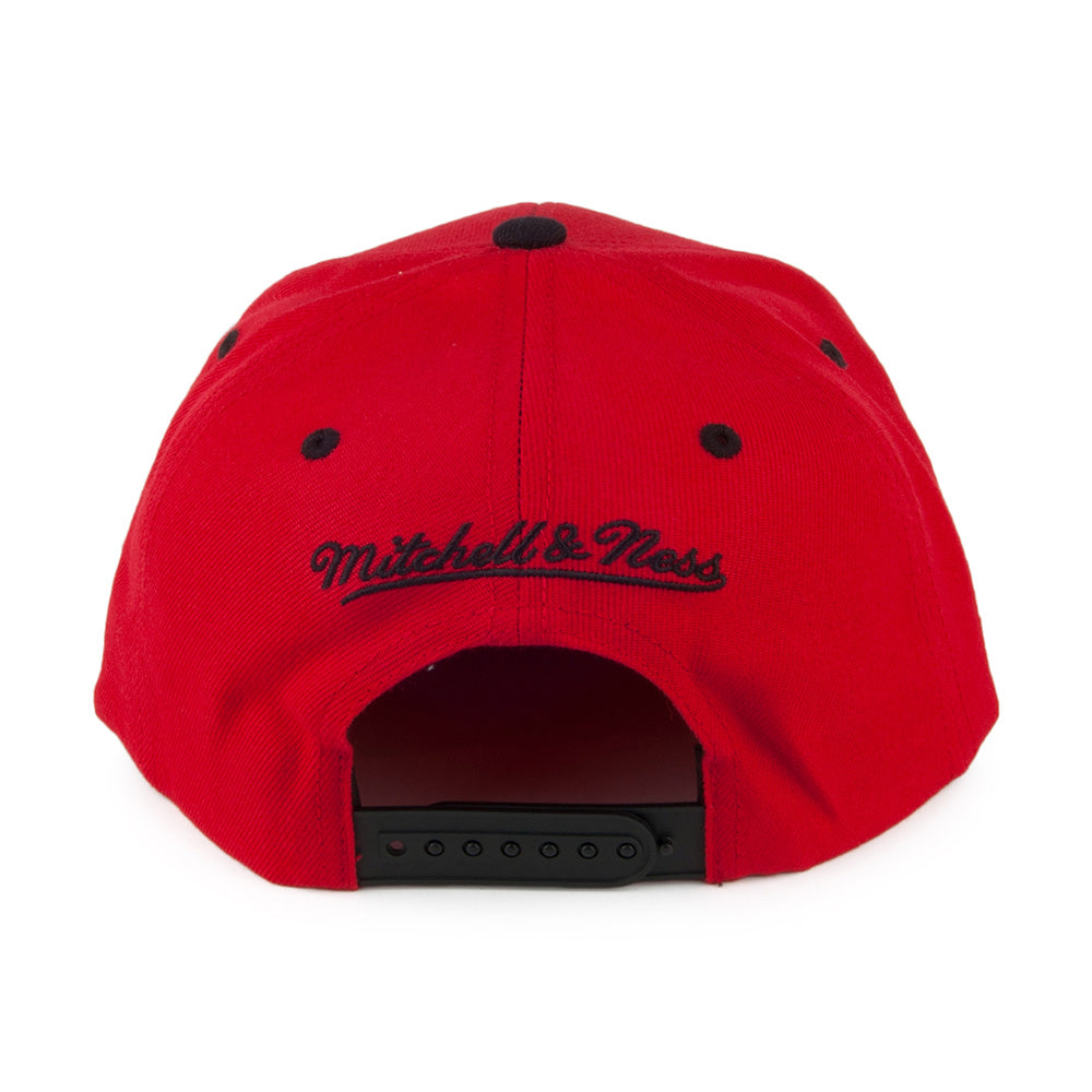 Casquette Snapback Zig Zag Chicago Bulls rouge-noir MITCHELL & NESS