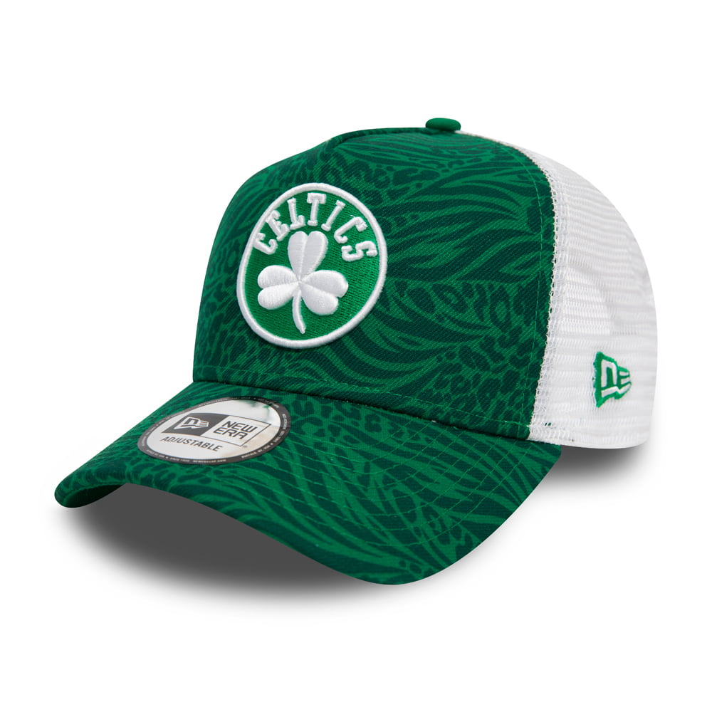 Casquette Trucker NBA Animal Print Boston Celtics vert NEW ERA