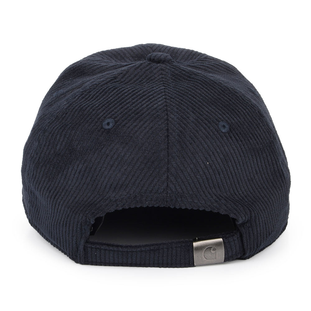 Casquette en Velours Côtelé Harlem bleu marine foncé-jaune CARHARTT WIP