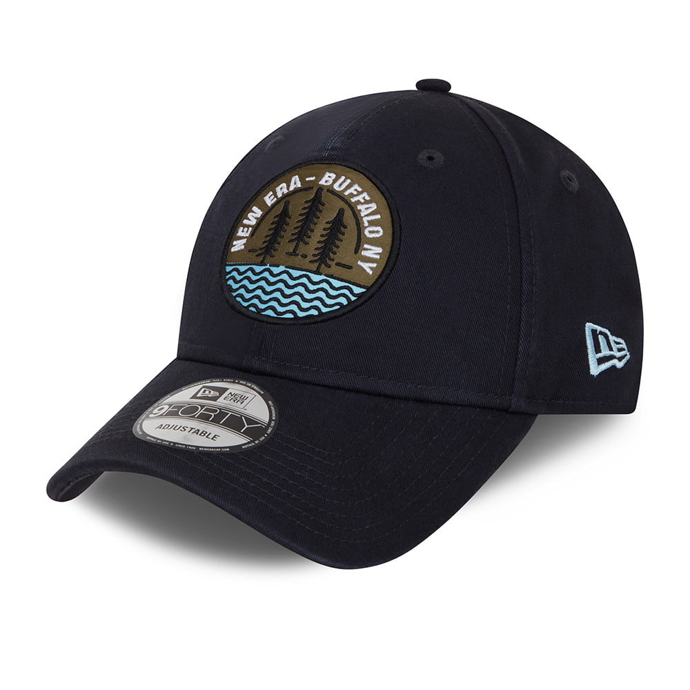 Casquette en Coton 9FORTY Camp Patch bleu marine NEW ERA