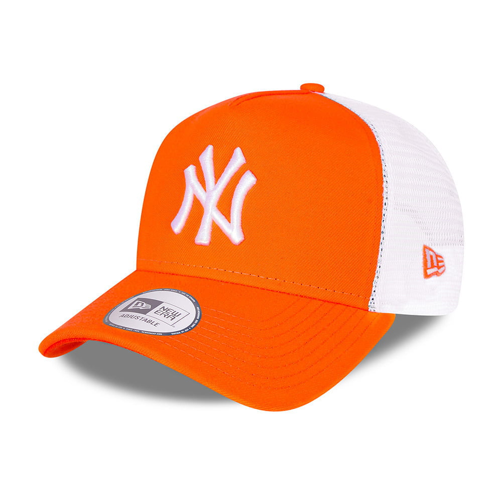 Casquette Trucker A-Frame Tonal Mesh New York Yankees orange fluo-blanc NEW ERA