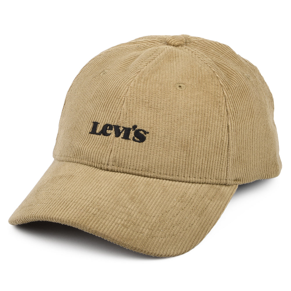 Casquette en Velours Côtelé avec Étiquette Vierge Modern Vintage Logo sable LEVI'S