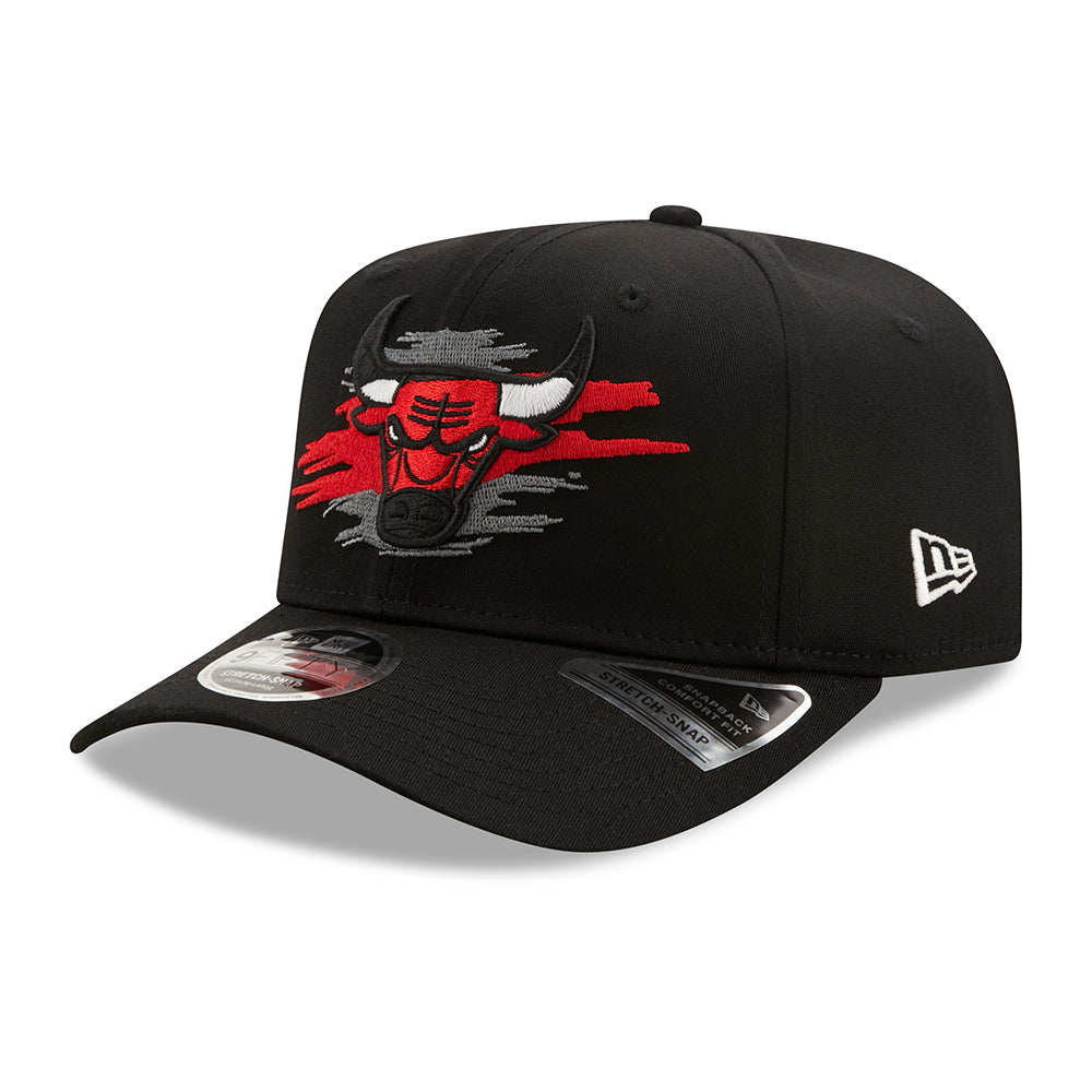 Casquette Snapback 9FIFTY NBA Tear Logo Stretch Chicago Bulls noir NEW ERA