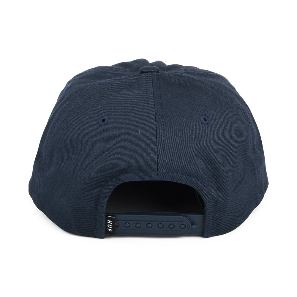 Casquette Snapback Non Structurée Triple Triangle bleu marine sur bleu marine HUF