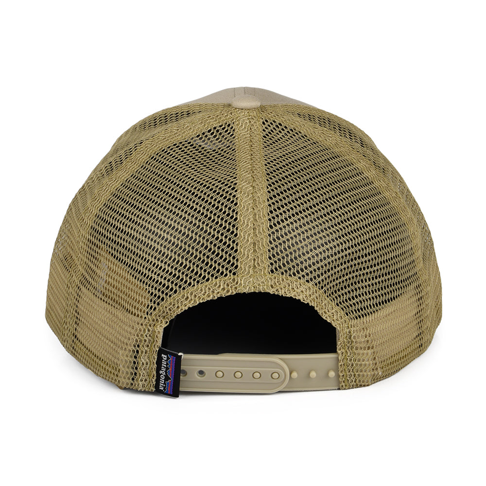 Casquette Trucker en Coton Bio P-6 Logo beige sable PATAGONIA