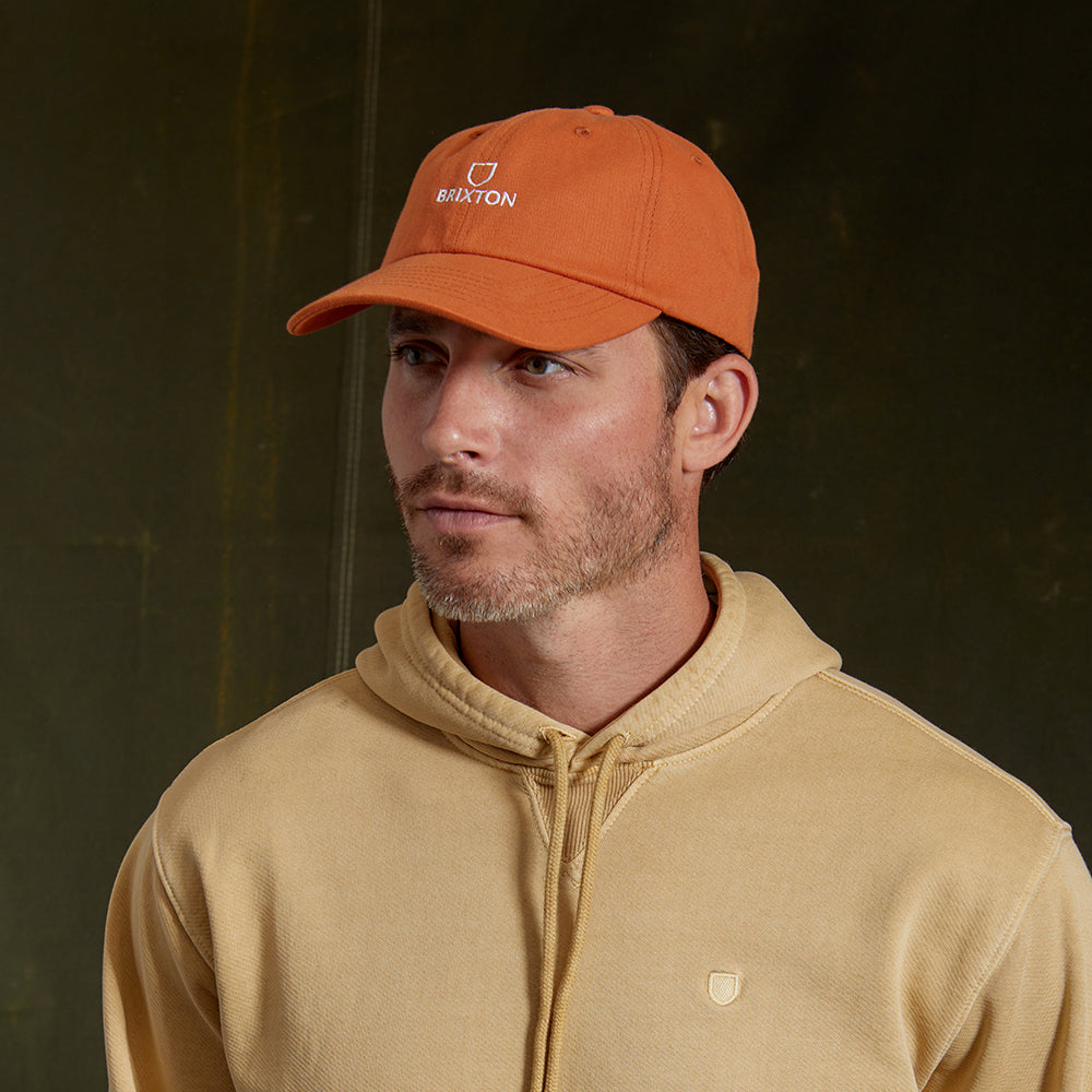 Casquette en Coton Alpha LP orange délavé BRIXTON