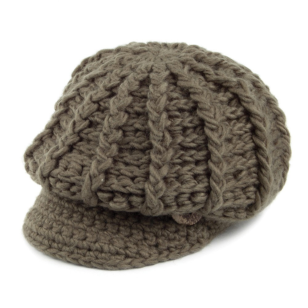 Bonnet à Visière en Crochet Letizia olive SCALA
