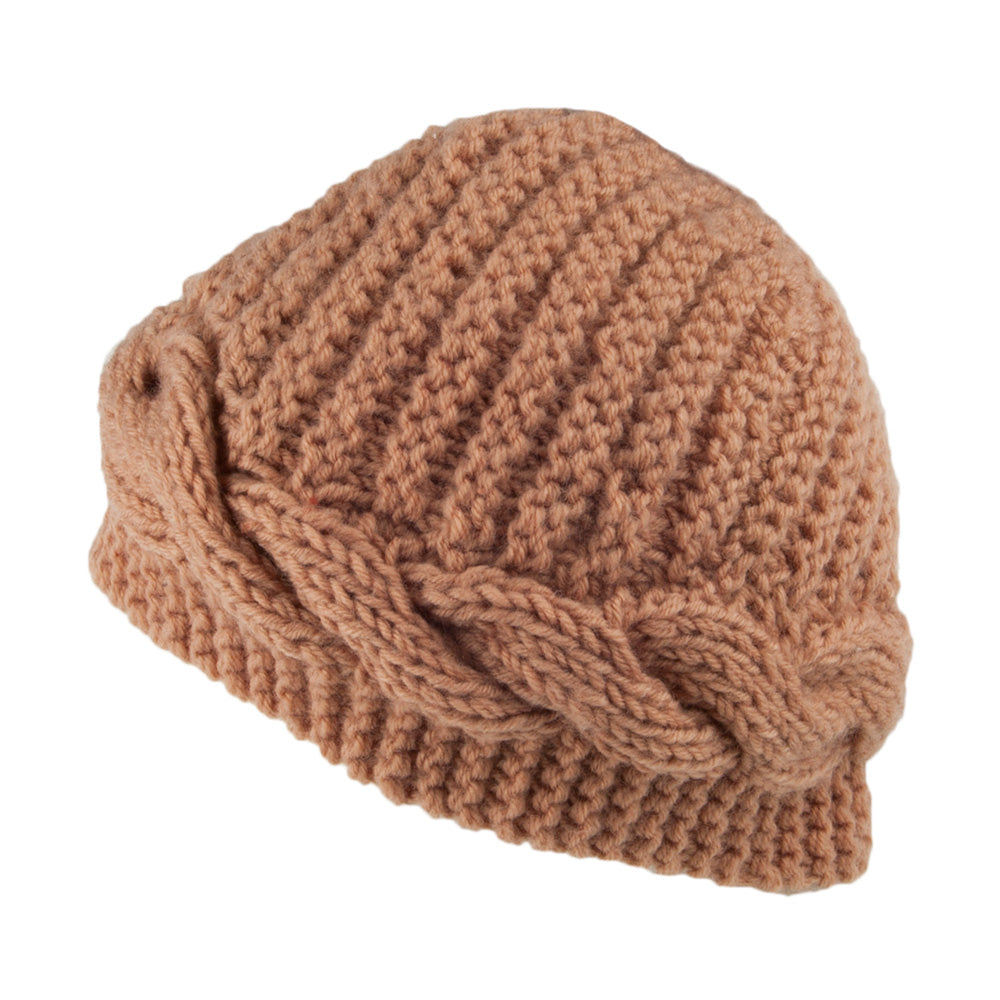Bonnet à Boutons Emilia beige sable SCALA