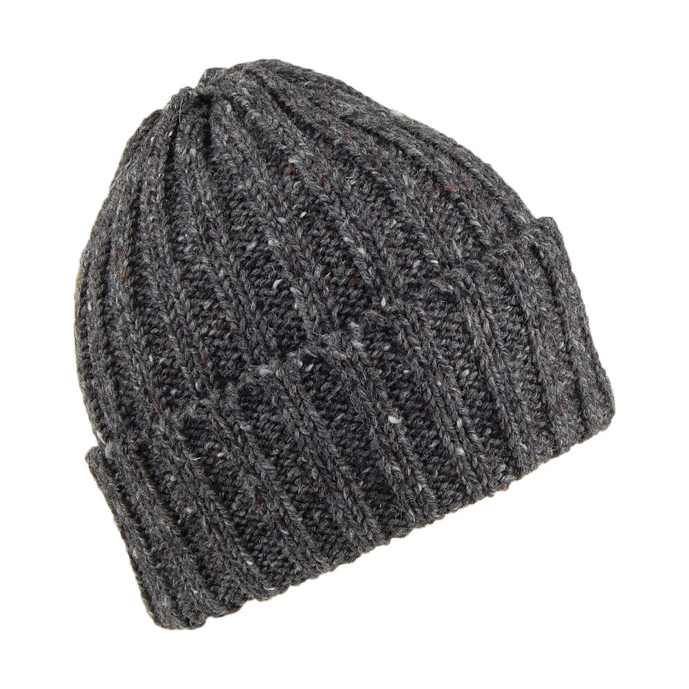 Bonnet à Revers Kilcarra en Laine anthracite HIGHLAND 2000
