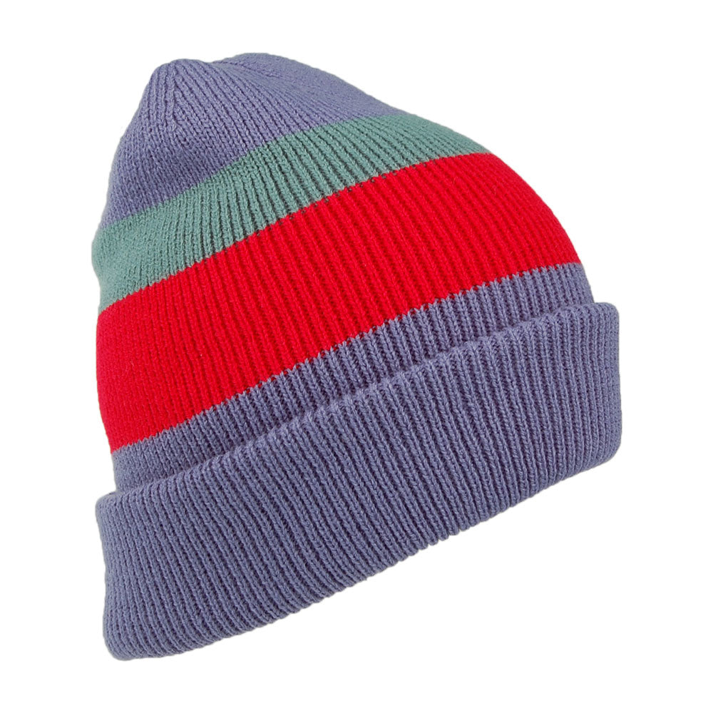 Bonnet à Revers et Rayures Cowie lavande BARTS