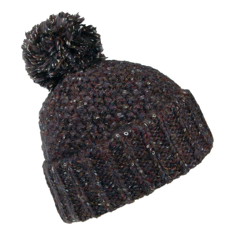 Bonnet à Pompon Grosse Maille Aitane anthracite BARTS