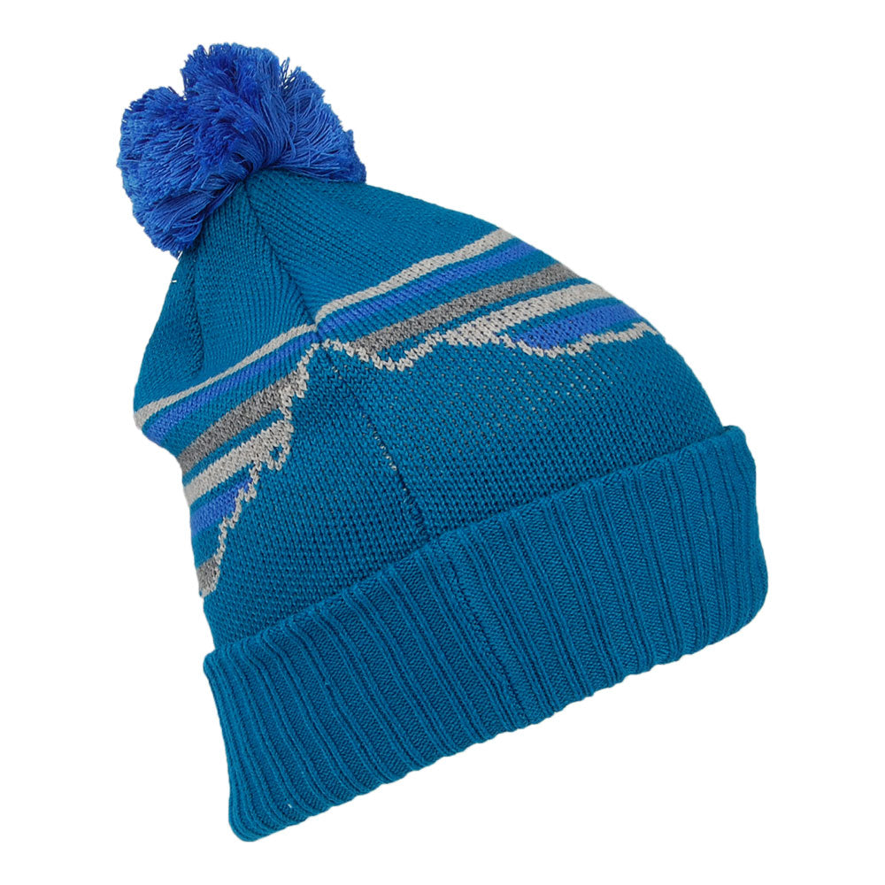 Bonnet à Pompon Fitz Roy Retro Powder Town bleu PATAGONIA
