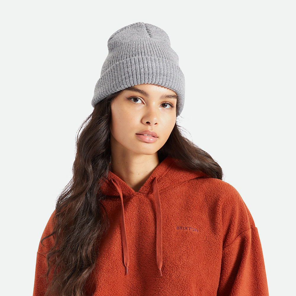 Bonnet à Revers Heist gris clair BRIXTON