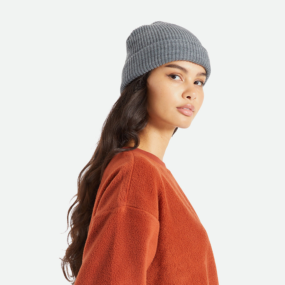 Bonnet à Revers Heist gris foncé BRIXTON