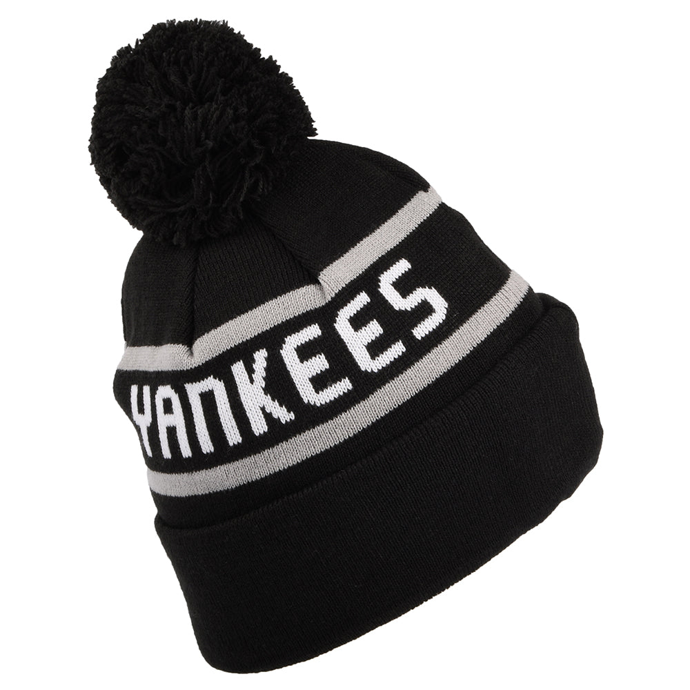 Bonnet à Pompon MLB Jake Cuff Knit New York Yankees noir NEW ERA