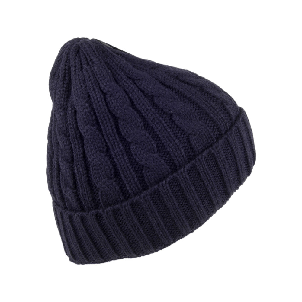Bonnet Jeune à Torsades bleu marine JAXON & JAMES