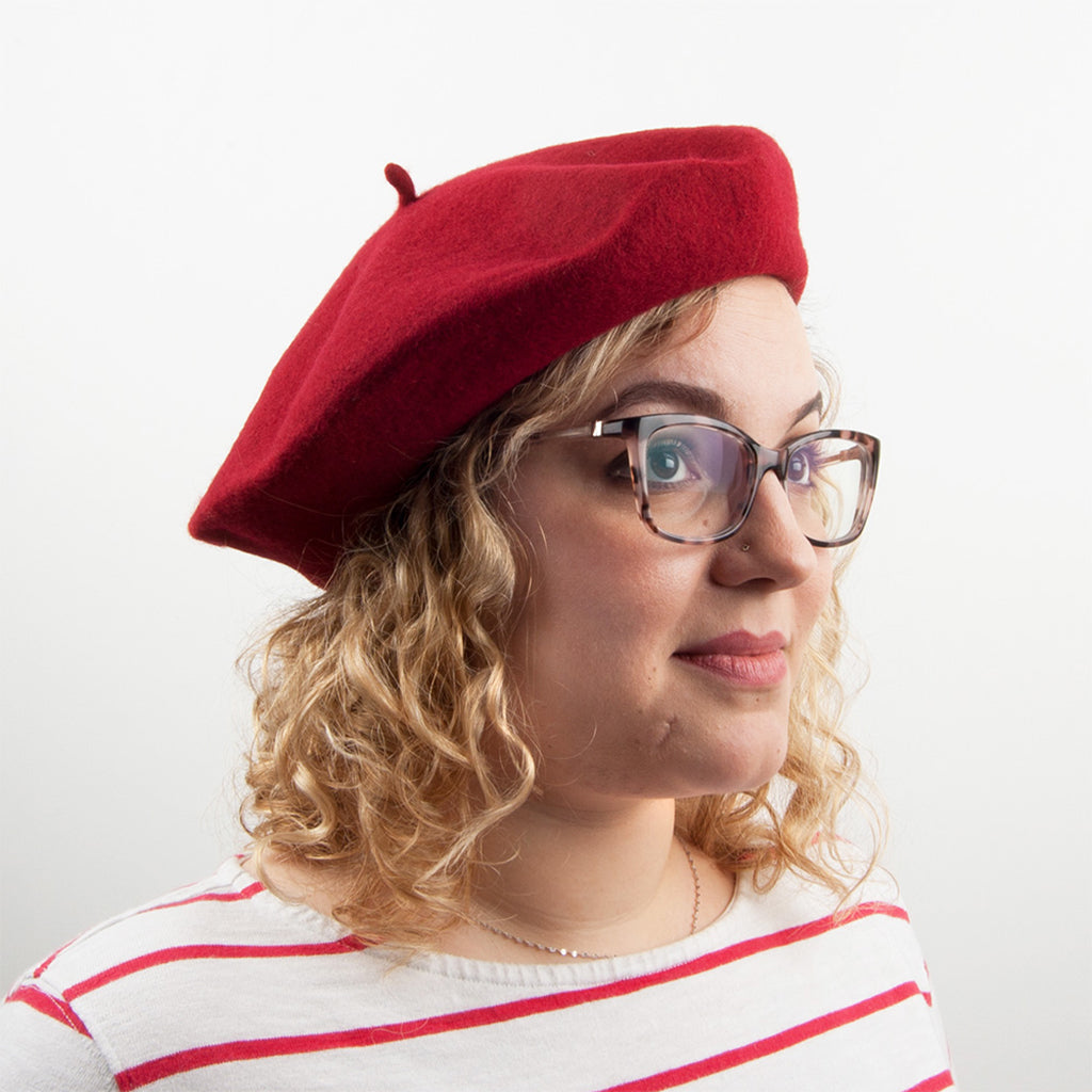 Béret en Laine rouge JAXON & JAMES - VENTE EN GROS