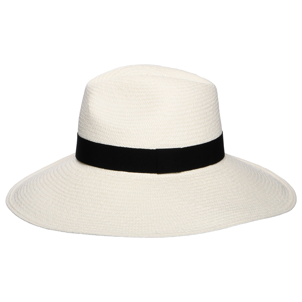 Chapeau Panama à Bord Large avec Bandeau noir Jessica décoloré CHRISTYS