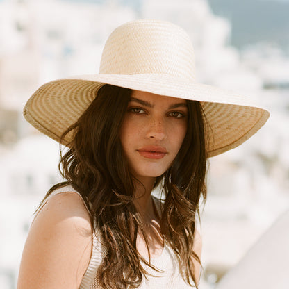 Chapeau Été à Bord Large en Paille Toyo Janae naturel BRIXTON