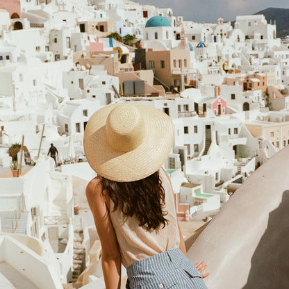Chapeau Été à Bord Large en Paille Toyo Janae naturel BRIXTON