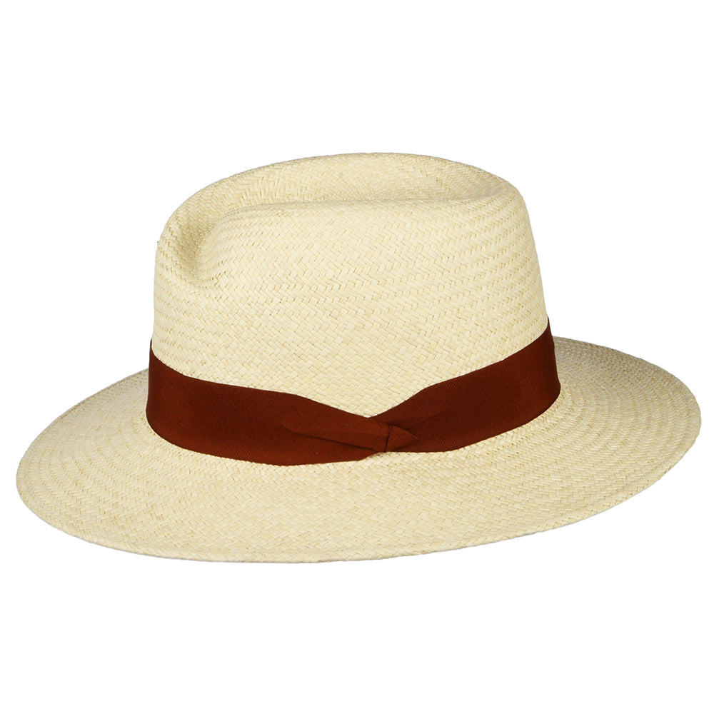 Chapeau Fedora Panama Florence naturel-rouille FAILSWORTH
