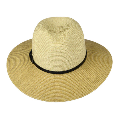Chapeau Fedora Safari en Papier Tressé Sapo naturel-noir CAPPELLI