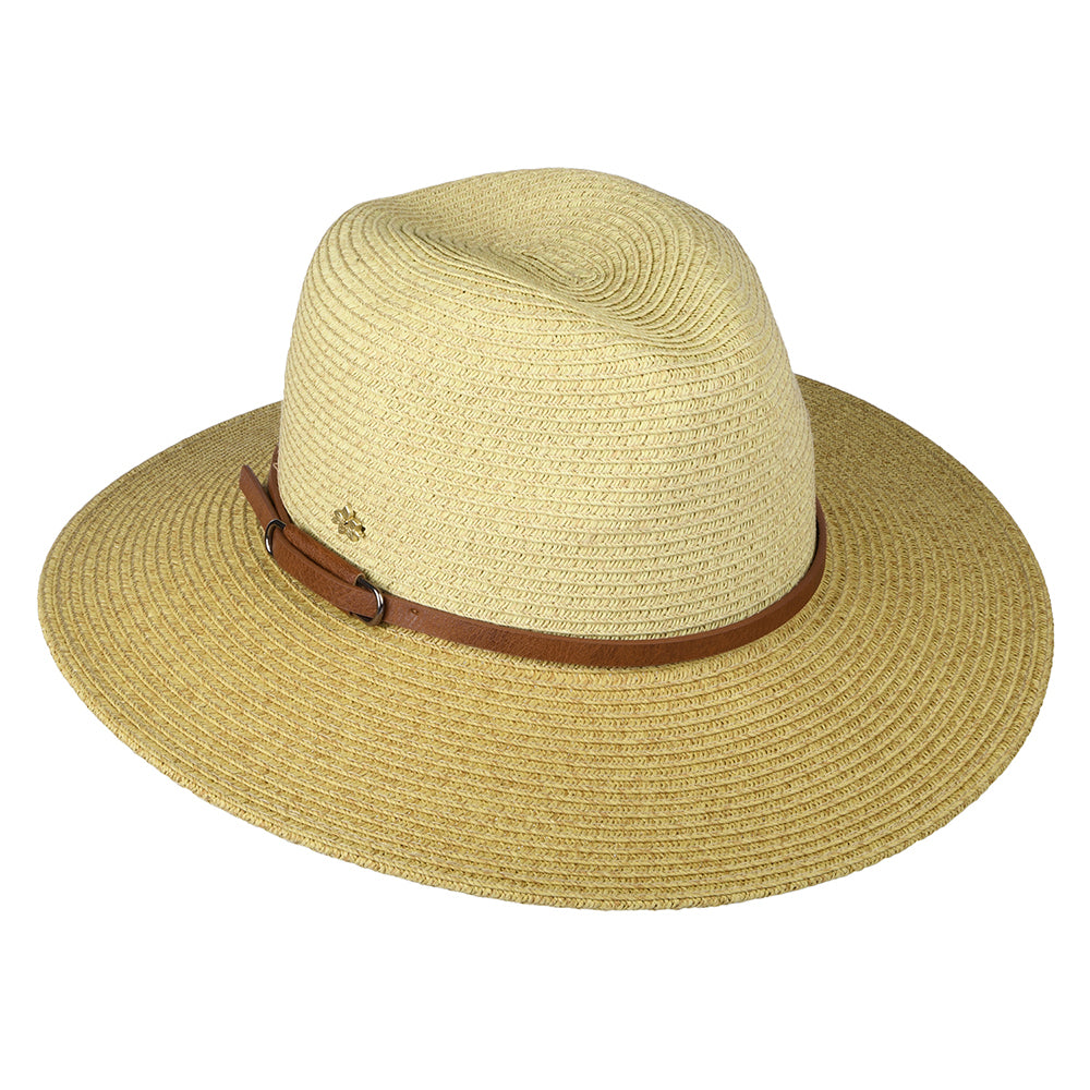 Chapeau Fedora Safari en Papier Tressé Sapo naturel-marron CAPPELLI