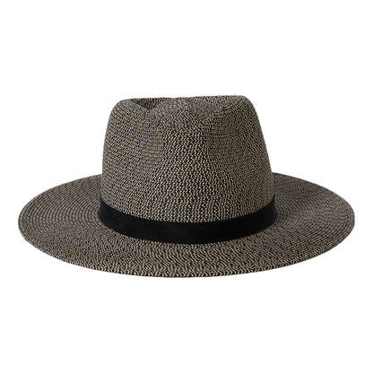 Chapeau Fedora en Paille Toyo Pliable Carolina noir-naturel BRIXTON