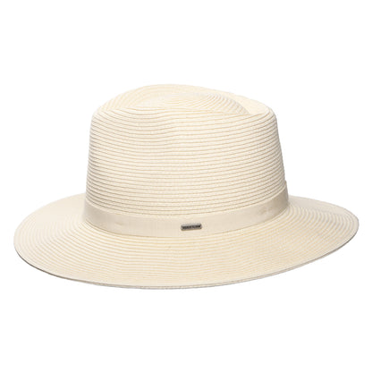 Chapeau Fedora en Paille Toyo Pliable Carolina crème BRIXTON