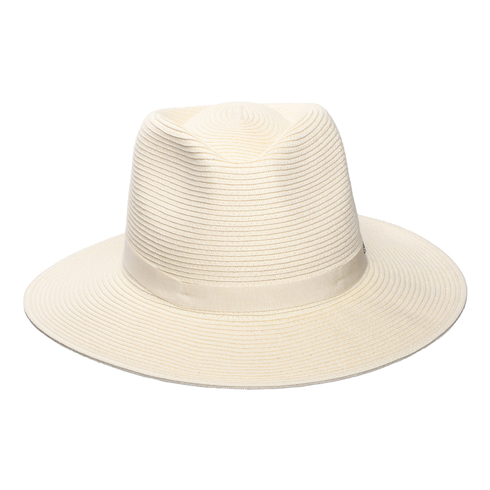 Chapeau Fedora en Paille Toyo Pliable Carolina crème BRIXTON