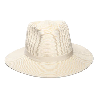 Chapeau Fedora en Paille Toyo Pliable Carolina crème BRIXTON