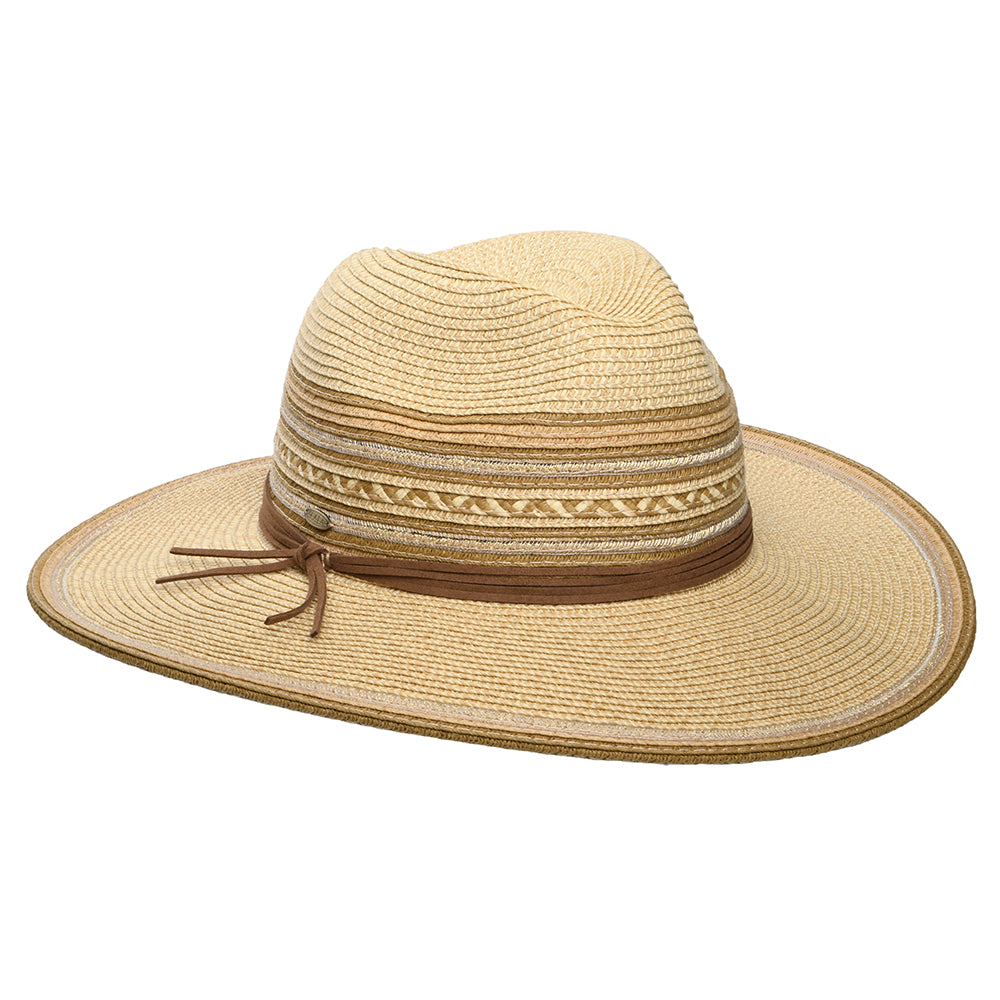 Chapeau Fedora Safari en Paille Toyo Alento naturel SCALA