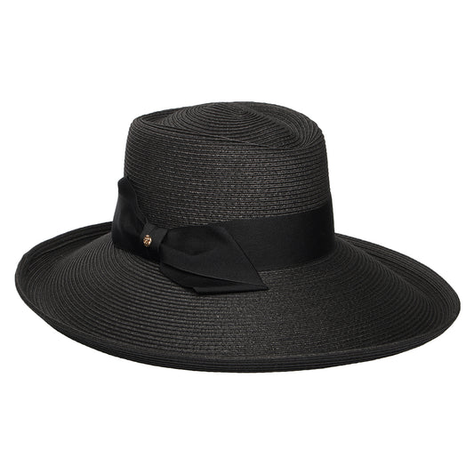 Chapeau Été en Paille avec Nœud Sissinghurst noir FAILSWORTH
