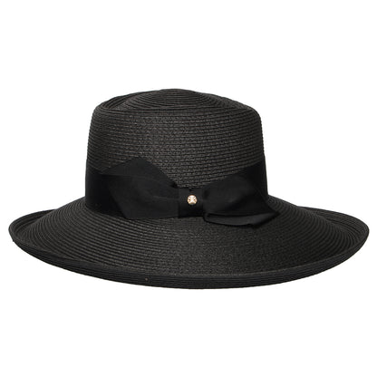 Chapeau Été en Paille avec Nœud Sissinghurst noir FAILSWORTH