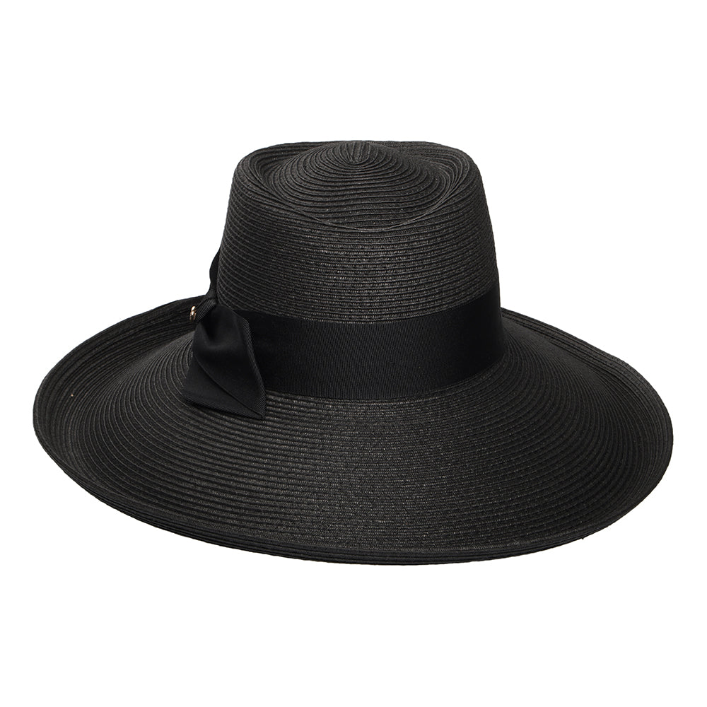 Chapeau Été en Paille avec Nœud Sissinghurst noir FAILSWORTH