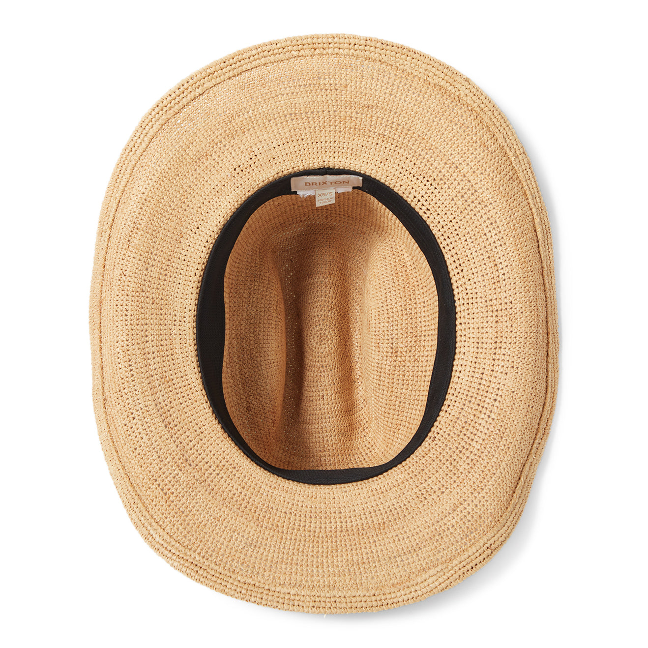Chapeau de Cowboy en Raphia Crocheté Odessa beige sable-bleu BRIXTON