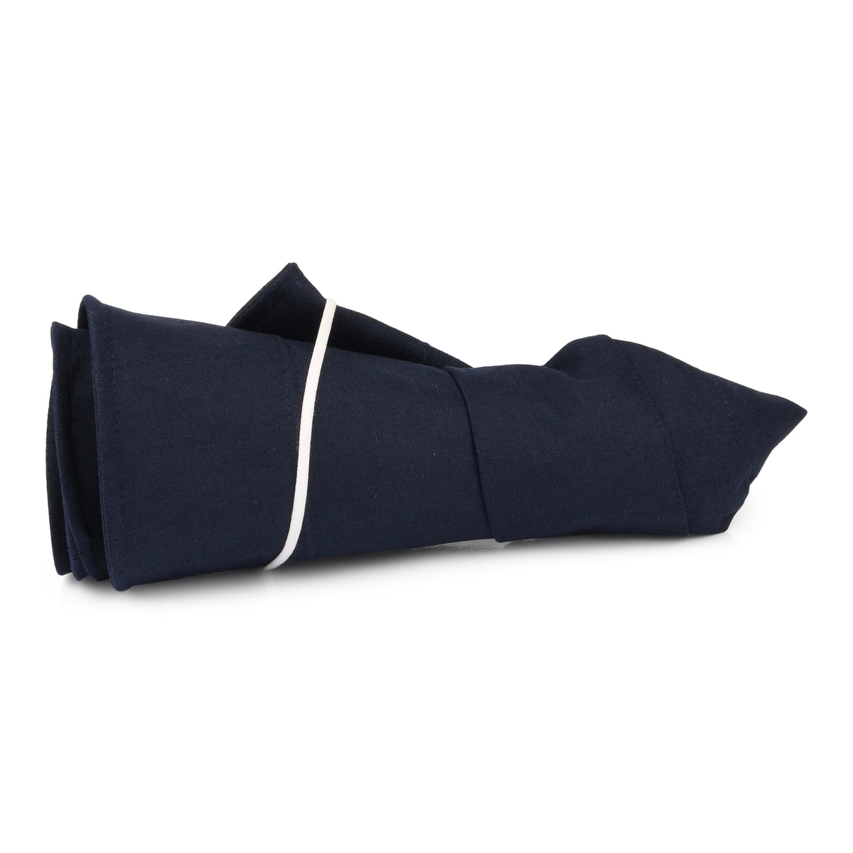 Chapeau Été en Lin et Coton Pliable Monaco bleu marine SUR LA TÊTE