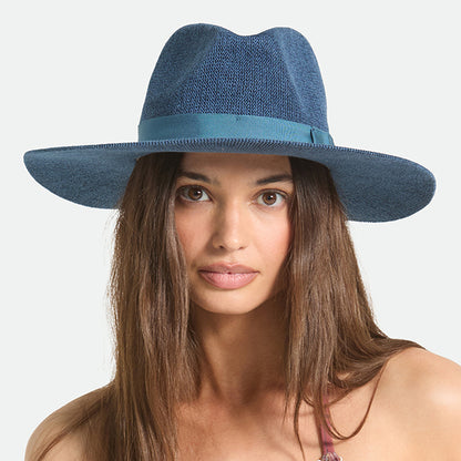 Chapeau Fedora Tricot Pliable Lyons bleu foncé BRIXTON