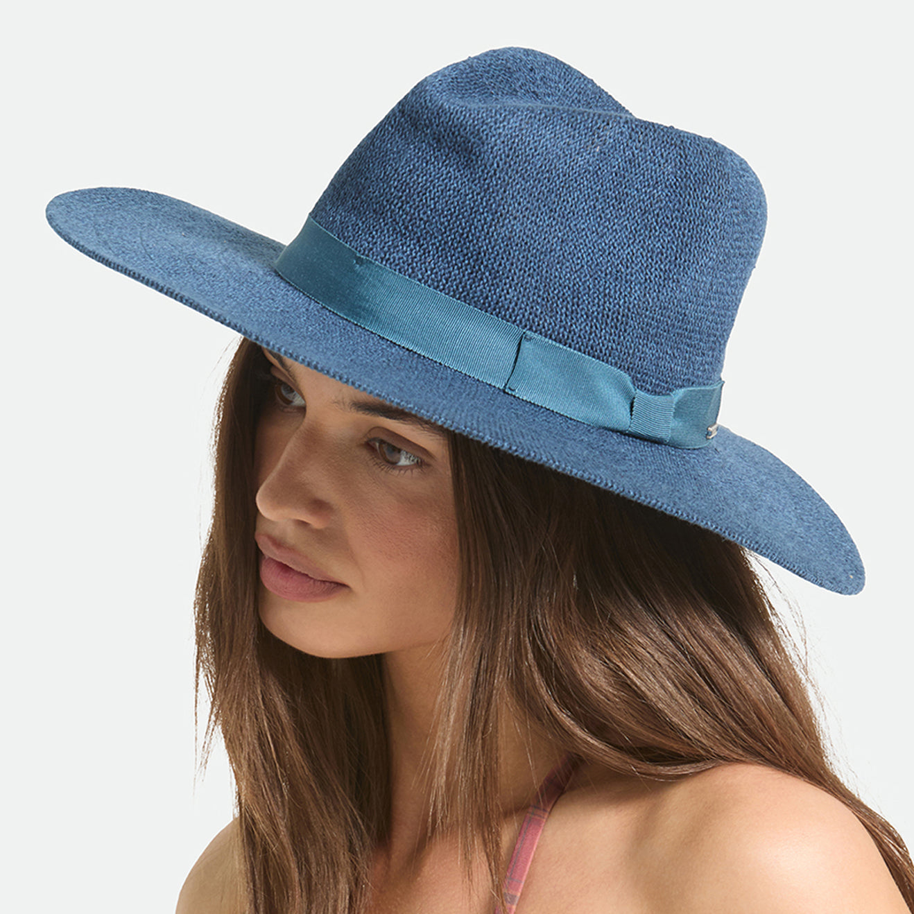 Chapeau Fedora Tricot Pliable Lyons bleu foncé BRIXTON