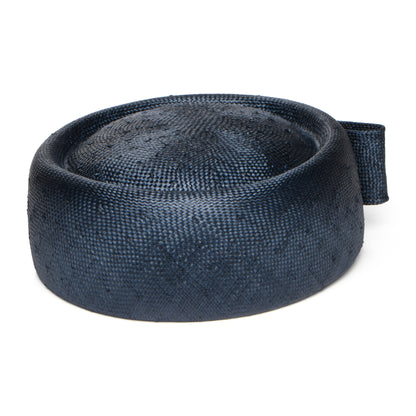 Chapeau Calot en Paille Jackie O bleu marine WHITELEY
