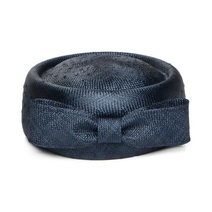 Chapeau Calot en Paille Jackie O bleu marine WHITELEY