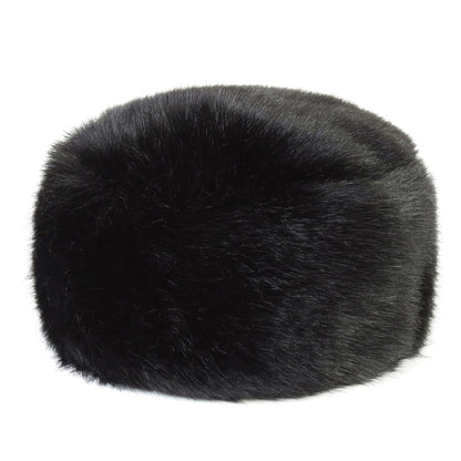 Chapeau Calot Femme Hiver en Fausse Fourrure noir HELEN MOORE