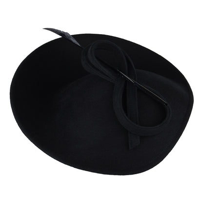 Chapeau Bibi Disque en Laine Athena bleu marine WHITELEY