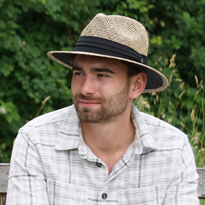 Chapeau Fedora Safari en Jonc de Mer naturel JAXON & JAMES