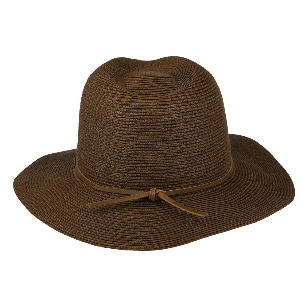 Chapeau Fedora en Paille Pliable Wesley marron BRIXTON