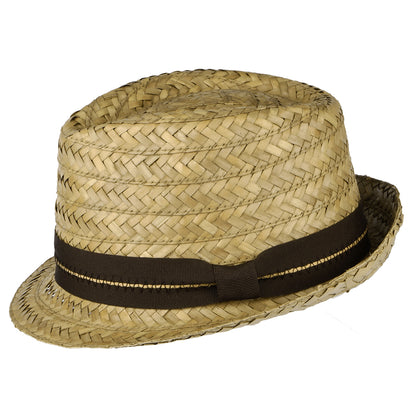Chapeau Trilby Cullen en Paille de Palmier naturel DORFMAN PACIFIC