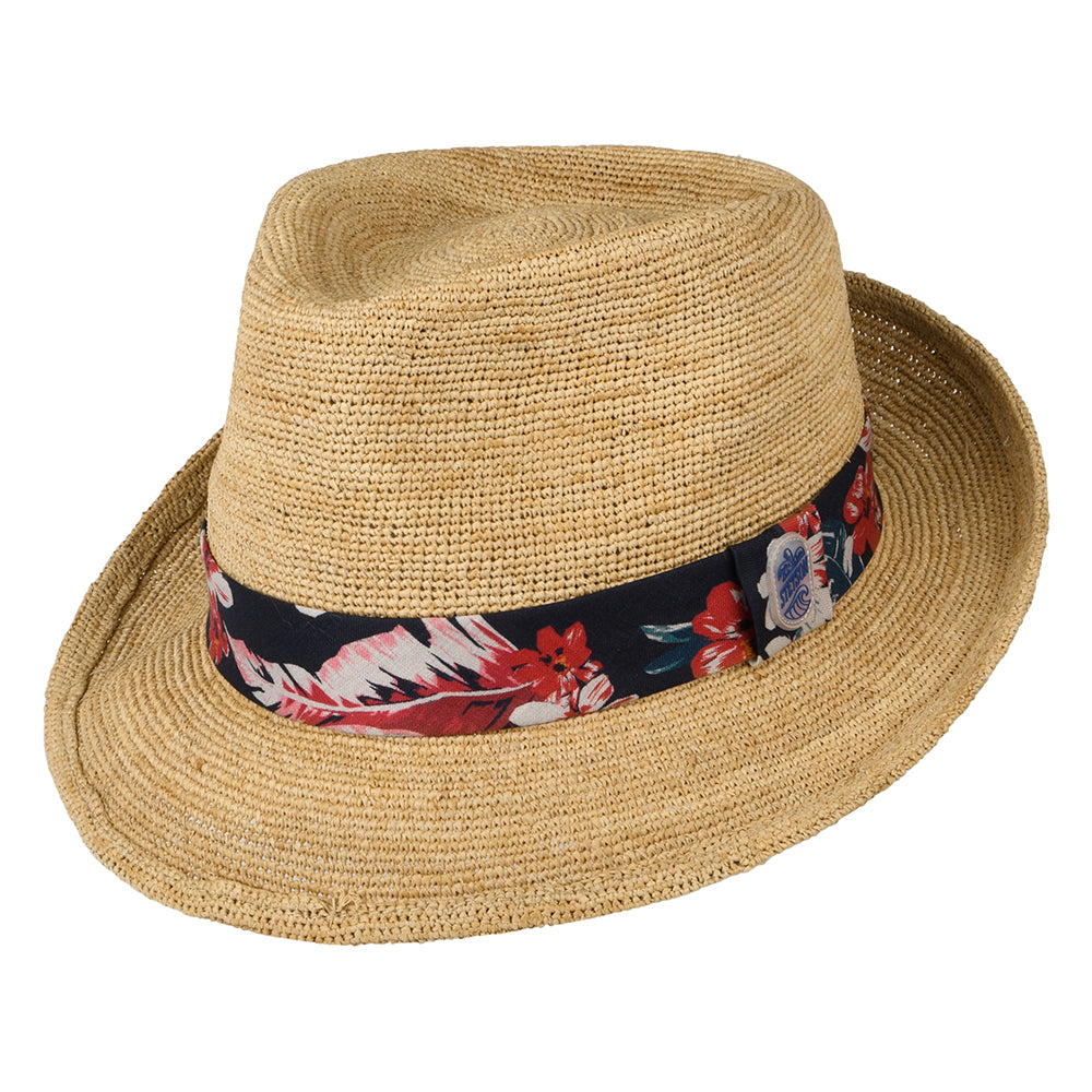 Chapeau Trilby en Raphia Crocheté Player naturel STETSON