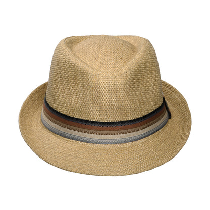 Chapeau Trilby en Paille Toyo Mate Monsoon naturel DORFMAN PACIFIC