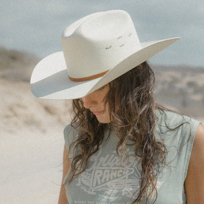 Chapeau de Cowboy en Paille Toyo Laredo ivoire BRIXTON